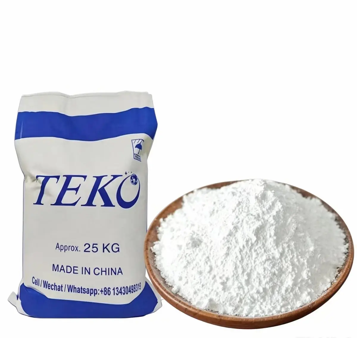 TEKO Brand 25kg Bag High Whiteness Gypsum Powder for Candle Jars
