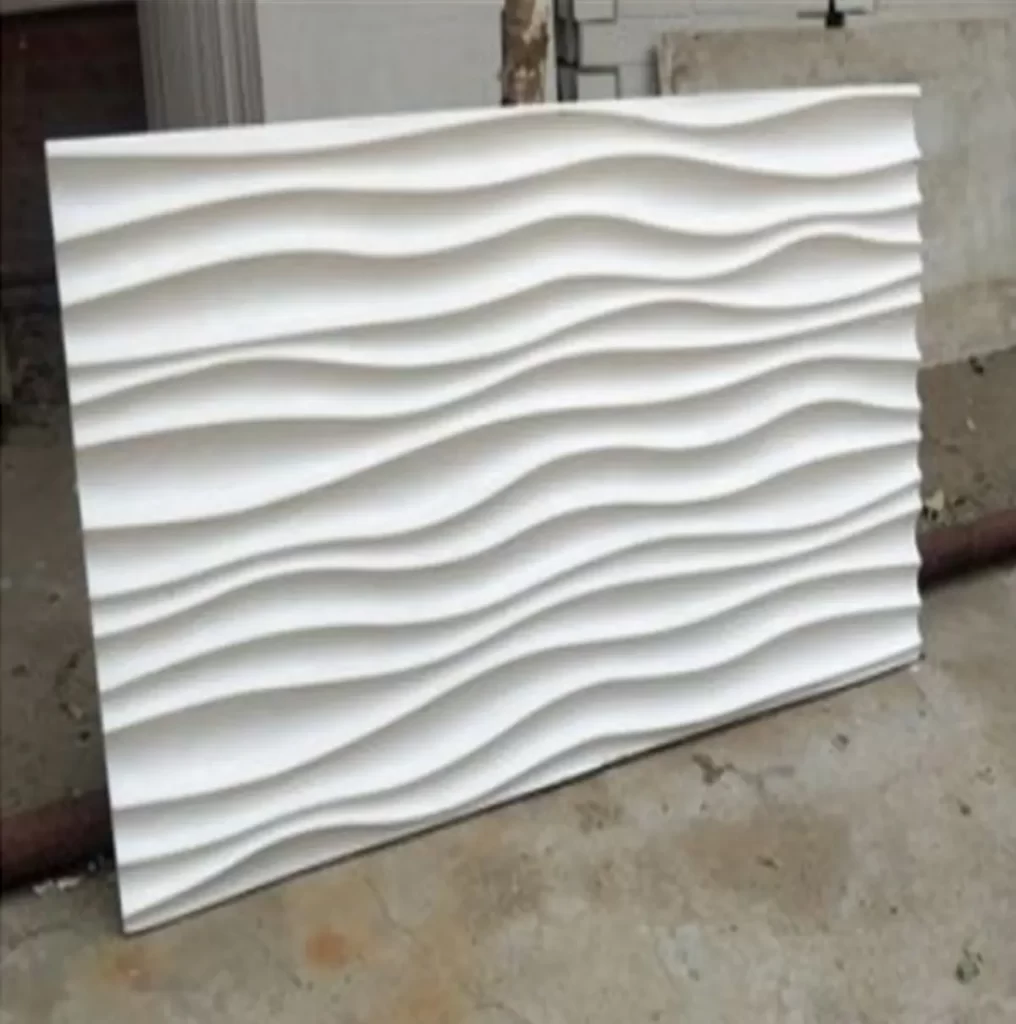 GRG plaster powder for 3D wave wall panels and decorative interior wall cladding - TEKO